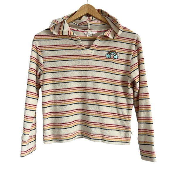 Cream and Red Sweatshirt with Long Sleeves - Picture 1 of 2